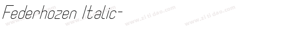 Federhozen Italic字体转换